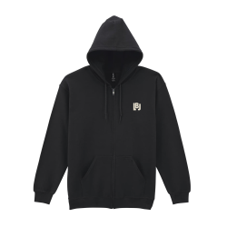 Hoodie zippé “Les Belles Journées” – Noir