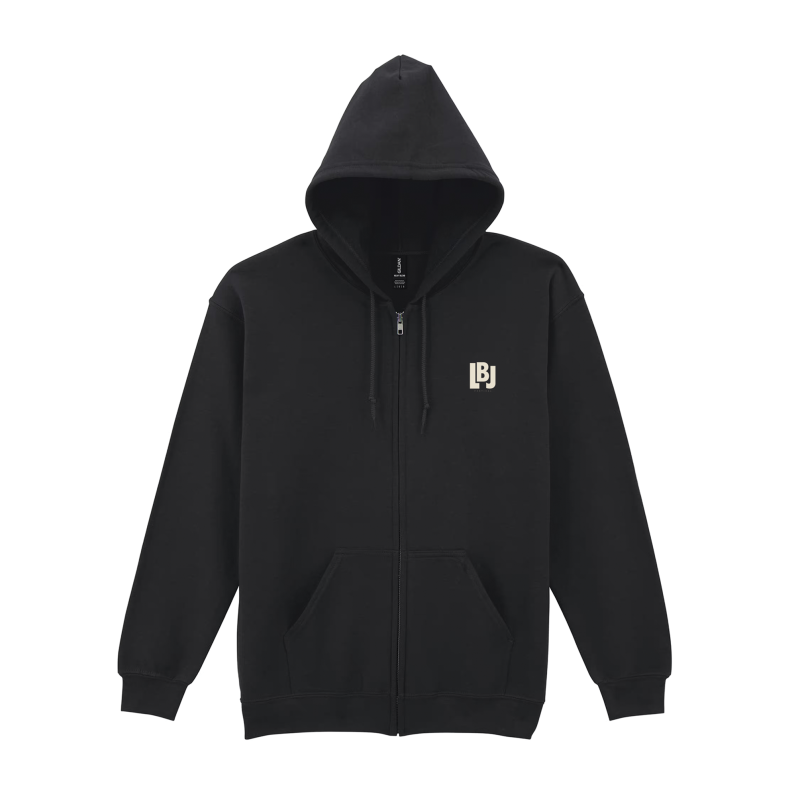 Hoodie zippé “Les Belles Journées” – Noir