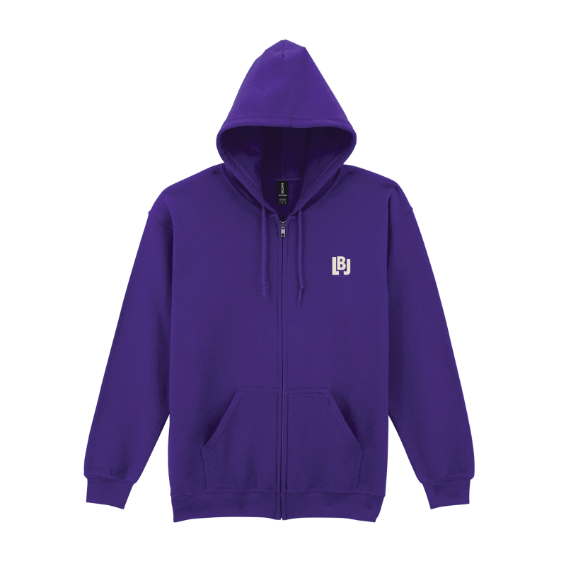 Hoodie zippé “Les Belles Journées” – Violet