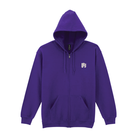 Hoodie zippé “Les Belles Journées” – Violet