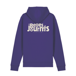 Hoodie zippé “Les Belles Journées” – Violet